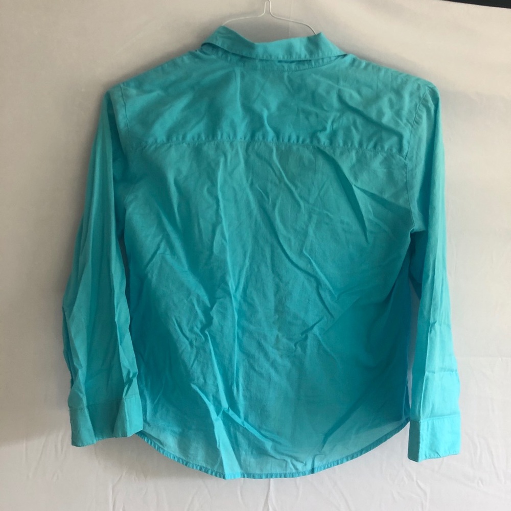 Turquoise button up - Picture 3 of 4